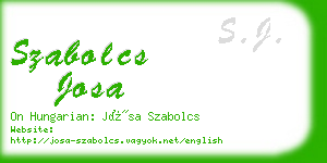 szabolcs josa business card